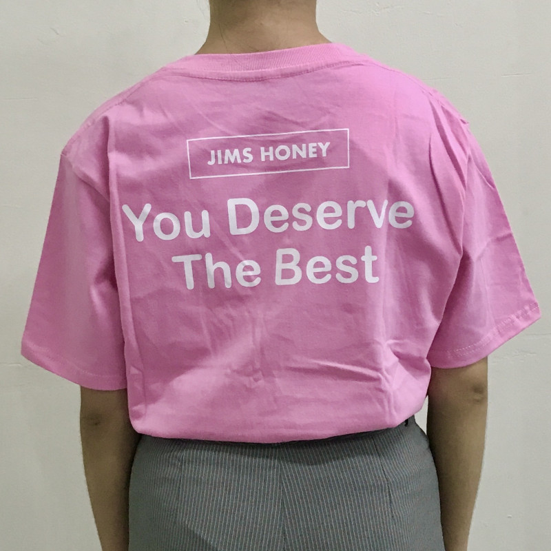 T-SHIRT JIMS HONEY PINK LENGAN PENDEK